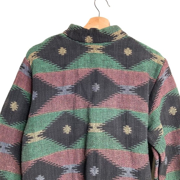 Ann Maurice Vintage Tapestry Tribal Women’s Button Front Stand Collar Jacket - Picture 4 of 9